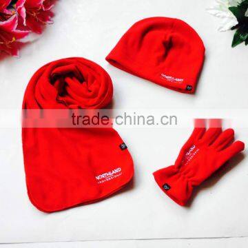 Black Polar Fleece Hat Scarf Sets photo-6