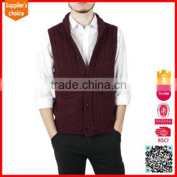 New Design Sleeveless Button Sweater Vest Open Front Sweater Cardigan Vest photo-2