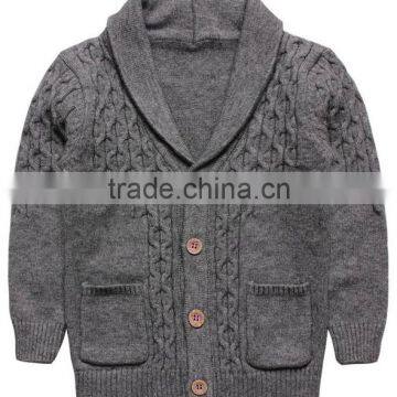 China Wholesale Woolen Boy Sweater Cardigan Designs for Children photo-2