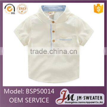 High quality summer children uniform plain white polo t shirt school uniform design