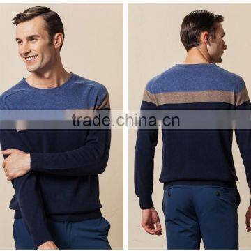 Cashmere striped patterns spring autumn men knitwear sweater 2016