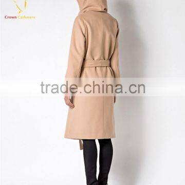 Womens Long Coat With Hood,Women's Long Coat Woolen Overcoats photo-3
