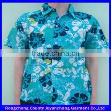 cheap Mens Hawaiian Short Sleeved Floral Shirts for wholesale