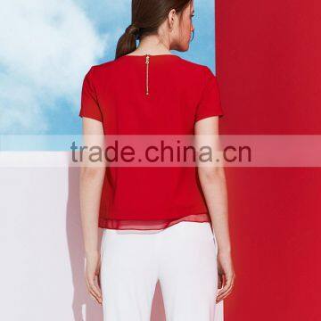 Casual Chiffon Top Women Summer Blouses Woman Blouse for Fat Woman Hot Sale photo-3