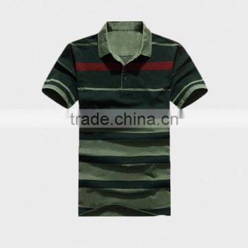 Army Green Short Sleeve Plain Polo Shirt for Men