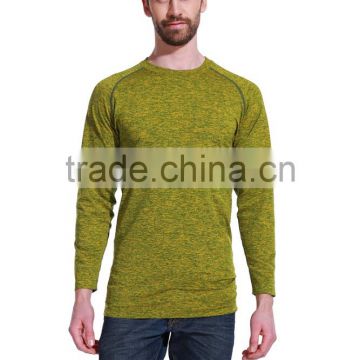 seamless t shirt with long sleeve high quality OEM gym t shirt