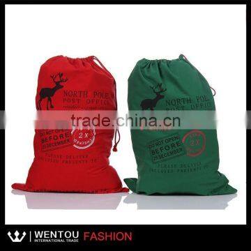 Hot sale canvas santa sack bag with drawstring