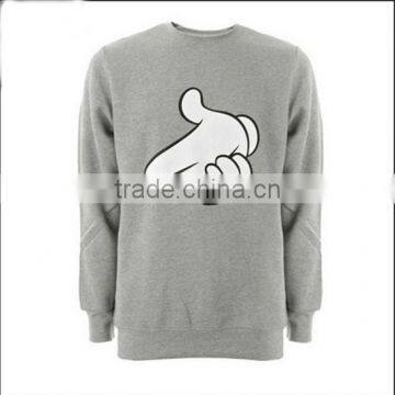 Hot selling CVC screen printing good workmanship custom crewneck sweatshirt