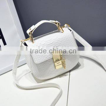 2017 Mini Chain C Snake pu Leather Shoulder Bag Woman Pink Handbag photo-2