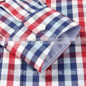 2016 New Style Bright Check Pattern Cotton Shirt Elegant for Men photo-4