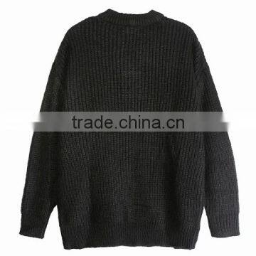 Casual Pure Color Cashmere Pullover Thick Loose Top Brand Sweaters for Wholesale photo-2