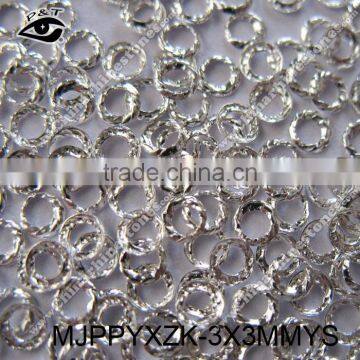 3x3mm Round Hole Studs Silver Nail Studs for Decorations photo-2