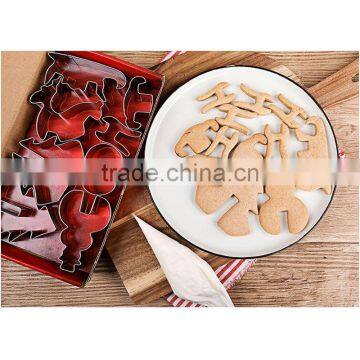 8PCS/ Set 3D Christmas Biscuit Mold Stainless Steel Cookie Cutter Sugar Cake Mold DIY Baking Tools photo-5