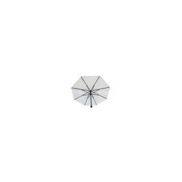 210cm White Outdoor Patio Umbrella , Metal Frame With Crank System
