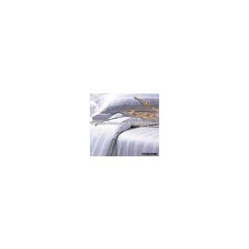 hotel classic collection sateen strip bed sheet ,blanket cover ,pillow case,bedding set
