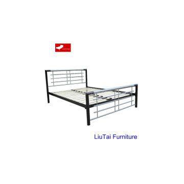 metal wood slat bed