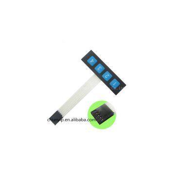 4 key matrix membrane switch keypad