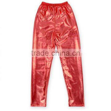 Wholesale 2015 new arrival boutique Christmas red metallic toddler leggings H10