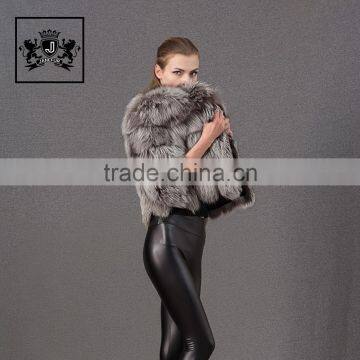 2017 New design silver fox fur vest sleeveless arctic fox fur overcoat