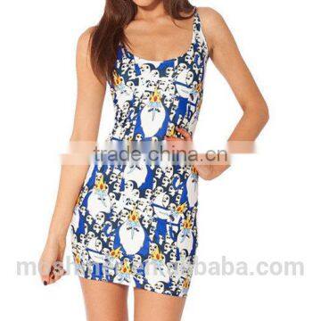 2015 new cool summer dress,women sexy dress ICE KING AND GUNTER DRESS Digital Printing sexy dress for women,fahion dress