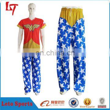 Wholesale sport long pants printed sweatshirts blue star pants