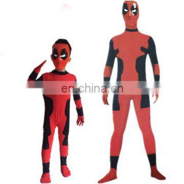 Unisex jumpsuit spandex cosplay deadpool costume