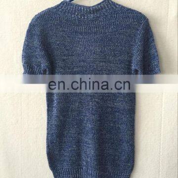 2017 Stylish Men Blue v Neck Nice Knit Soft Sweater t Shirt photo-2