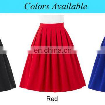 Belle Poque Women Midi Skirt 2016 Blue Vintage Skirts Pinup Skirt BP000154-3 photo-5
