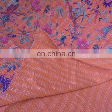 Handmade Kantha Quilt Indian Kantha Quilt Queen Kantha Quilt Floral Print Bedspread Kantha Blanket Throw Kantha Supplier