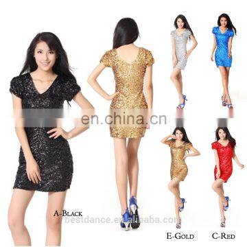 BestDance women dress wear sequin party evening dress wear club mini tight dress skirt OEM