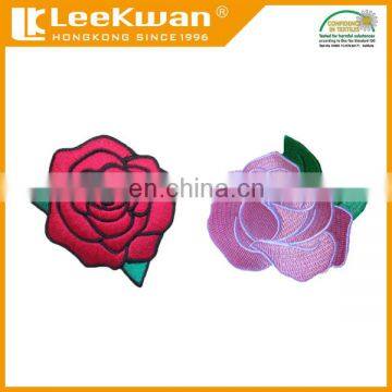 rose flower embroidery iron-on patch badge,rose patch,rose embroidery appliques