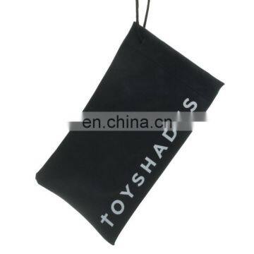 cute customising brand names printed velour drawstring pouch