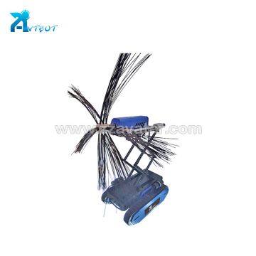 Useful pipe cleaning robot with round brush