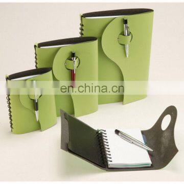 Guangzhou Manufacture Leather Pocket Notepad with Pen Pouch