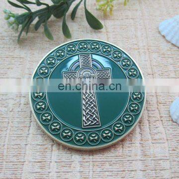 Logo Engraved Antique Silver Coin Colored Silver Coins photo-2