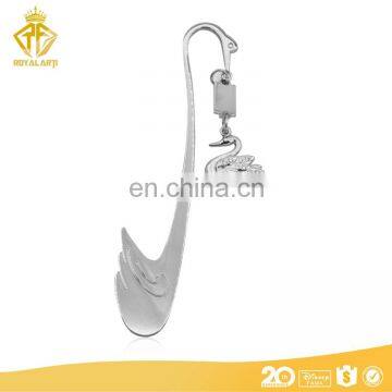 High Quality Custom Novelty bookmark with Swan Pandent