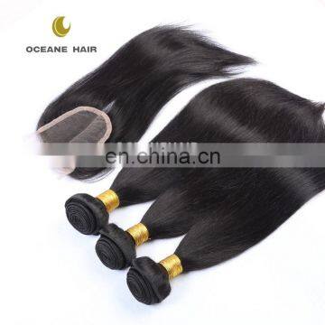 New styles durable cheap wholesale virgin hair bundles with lace closure