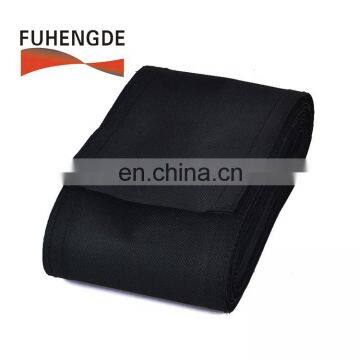 Flexible Black Oxford Cord Keepers Hide Wires on Floor Carpet