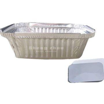 100 Pack Aluminum Pans With Aluminum Cladding Paper Lids,100 Pack, Deep Steam Table Pans, Rectangular Aluminum Grill Pans (700 ML)