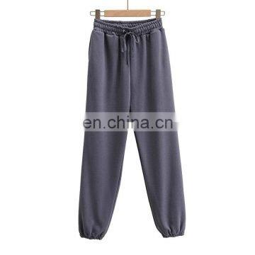 Women Cotton Streetwear High Waist Loose Baggy Cargo Pants Autumn Winter Fitness Trousers photo-6