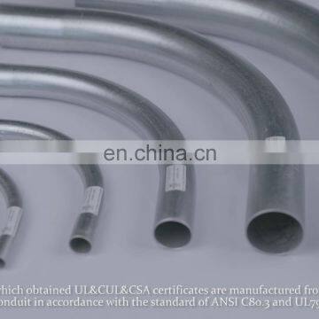 e m t tubing elbow size UL797 conduit fitting