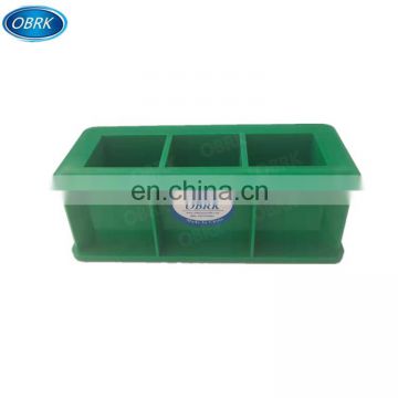 Blue and green color plastic concrete double three cube test mould