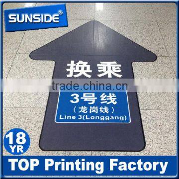 High quality waterproof abrasionproof floor sticker, floor sign, floor signage