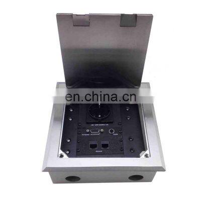 xlr Rj45 Steel Universal Floor Power Socket Box