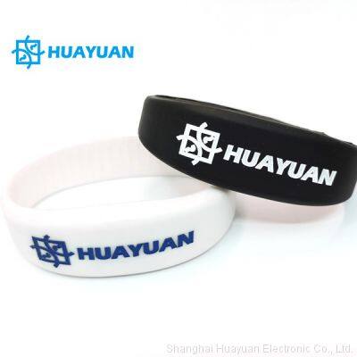 Full-color Wholesale HF/NFC Personalized RFID NTAG213 silicone Chip wristband