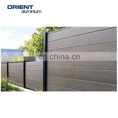 Dark Grey Privacy Fence Wood Composite Wpc Decorative Garden Outside Screen