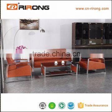 Foshan china glass coffee table stainless steel legs