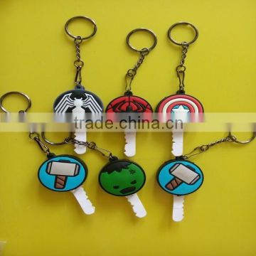 2014 cheap 3D soft PVC keychain, bulk custom made rubber key rings