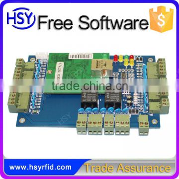 Free software 2 doors TCP/IP relay network door access control panel for control reader