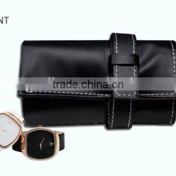 Wholesale Large Capacity Genuine Leather Watch Storage Bag Six Purse Travel Watch Bag Jewellery Pouch photo-6